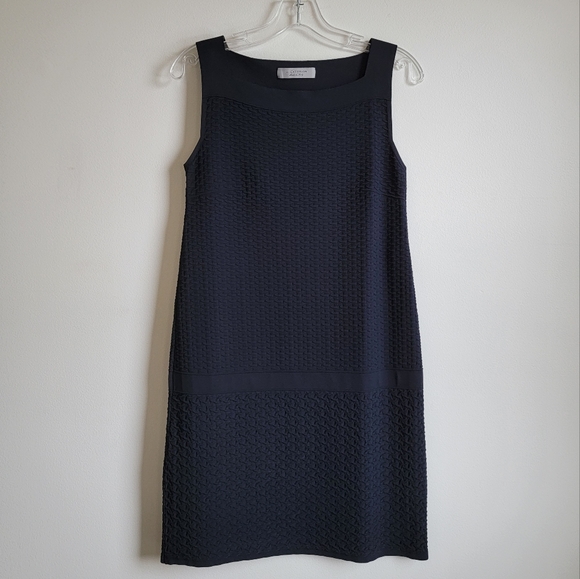 D. Exterior Textured Square Neck Dress - Picture 5 of 11